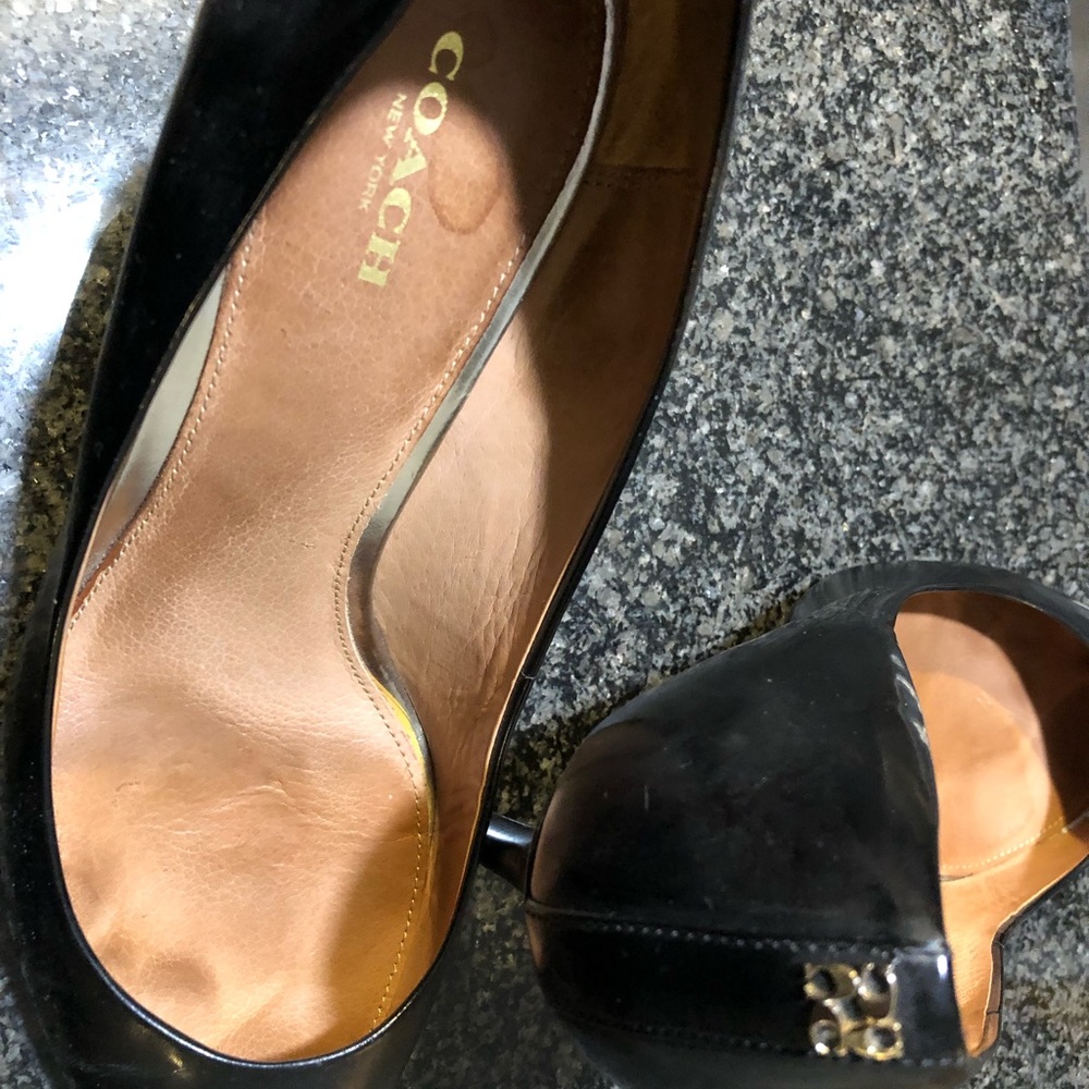 Coach black pumps/heels
